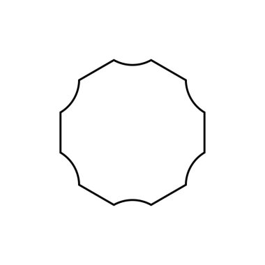 Vites simgesi. Çokgen geometrik işaret.