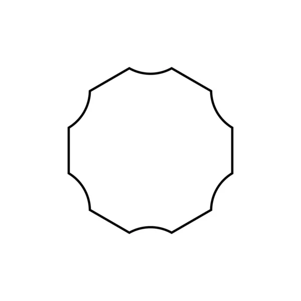 Kugghjulsikon Polygon Geometrisk Skylt — Stock vektor