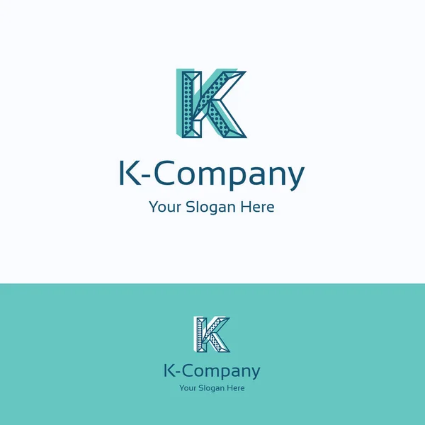 Логотип компанії K — стоковий вектор