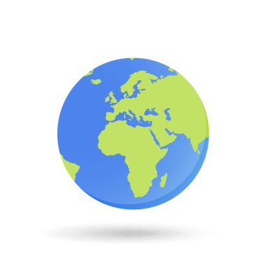 Dünya haritası haritası siluet vektörü. İzole edilmiş