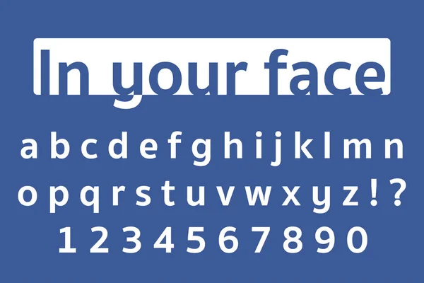 Blue font text social media trendy style. — Stock Vector