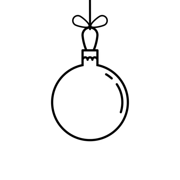 Arbre de Noël icône ligne symbole vecteur — Image vectorielle