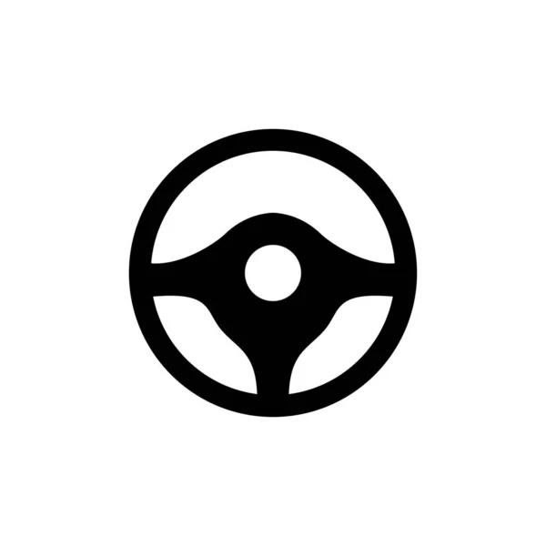 Car driver steering wheel symbol. vector illustration. — Stock Vector