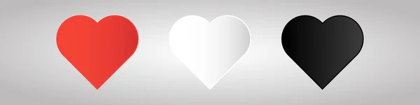 Vektor isolierten Herzen. Valentin-Zeichen. realistisch — Stockvektor