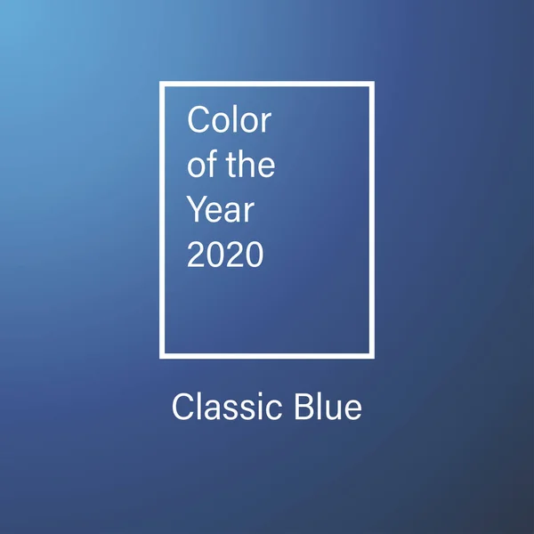 Couleur de l'année 2020 bleu classique — Image vectorielle