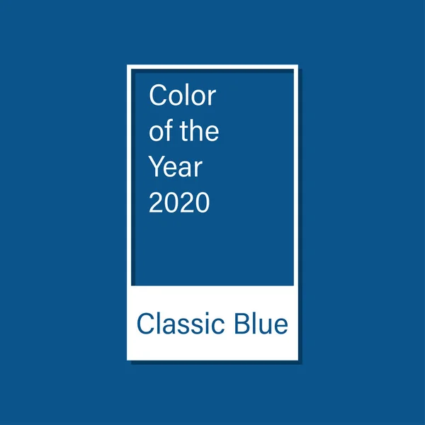 Couleur de l'année 2020 bleu classique — Image vectorielle
