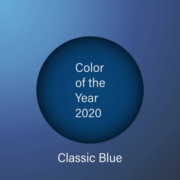 Couleur de l'année 2020 bleu classique — Image vectorielle