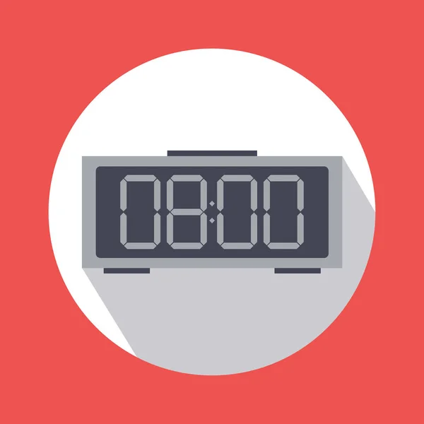 Vector alarm clock or time symbol flat — Stock Vector