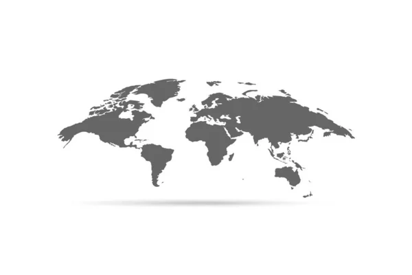 Icône de carte du monde. Illustration vectorielle isolée . — Image vectorielle