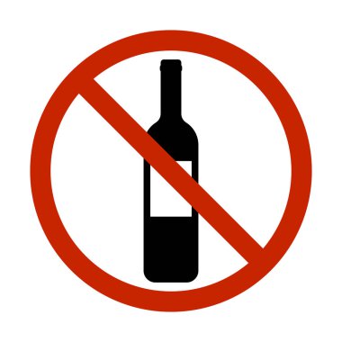 Alkol yasak işaret vektörü içmek yasaktır