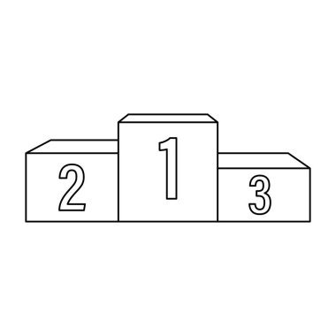 Kazanan podyum kaidesi izole edilmiş beyaz arkaplan vektörü