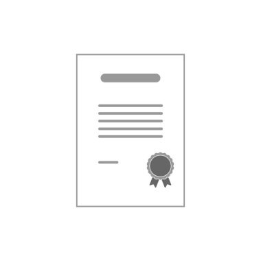 lisans diploması izole edilmiş belge beyaz arkaplan vektörü