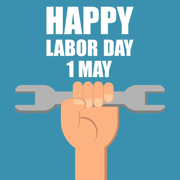 Happy labor day flat design background vector — Stock Vector
