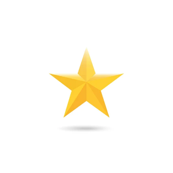 Étoile dorée brillant réaliste fond blanc vecteur — Image vectorielle