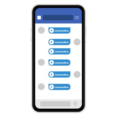 izole edilmiş ses mesajı vektör illüstrasyonu beyaz arkaplan