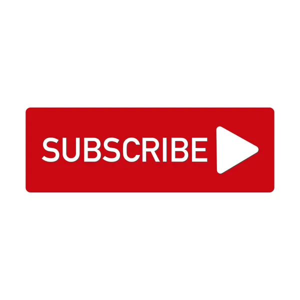 Botón con canal de vídeo de suscripción. Icono del vector — Vector de stock