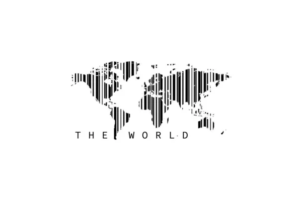 World bar code sale marketing concept vector — 스톡 벡터