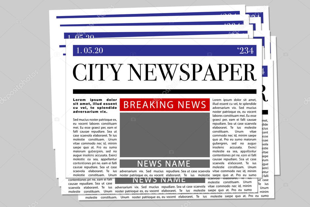 newspaper pack mock up blank page vector