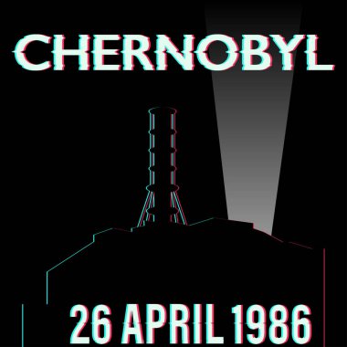 chernobyl disaster vector illustration with date isolated