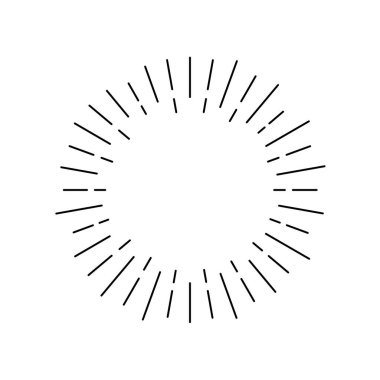 sunburst circle white background isolated stock vector