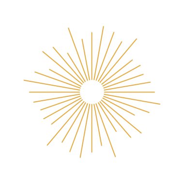sunburst circle white background isolated stock vector