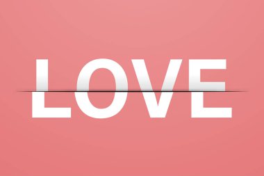 word love splited romantic concept stock vector