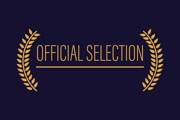 Cinema movie festival logo official selection vector — 图库矢量图片