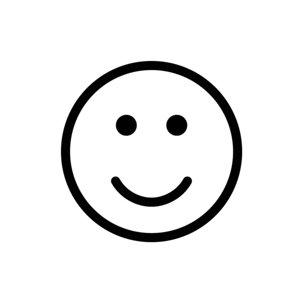 Smiley happy face icona del sorriso vettore isolato — Vettoriale Stock