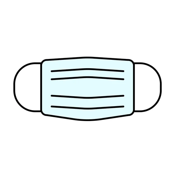 Gezichtsmasker pictogram geïsoleerde witte achtergrond vector — Stockvector