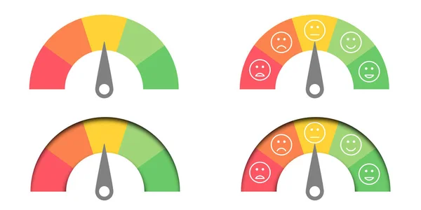 Scale satisfaction meter color gauge isolated vector — ストックベクタ