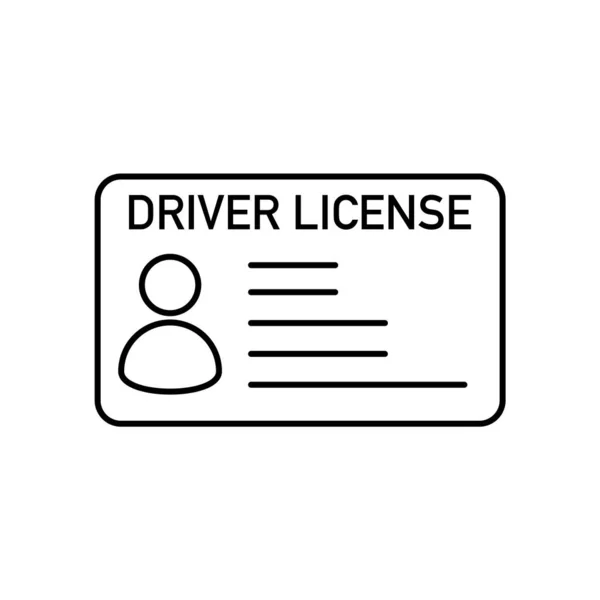 Licencia de conducir tarjeta de identificación vector fondo blanco — Vector de stock