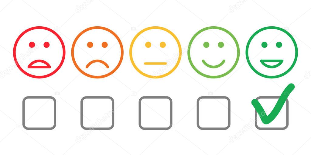 satisfaction feedback review scale service survey vector