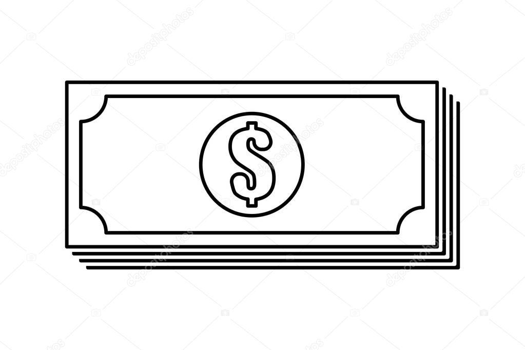 illustration vector Isolated money sign white background