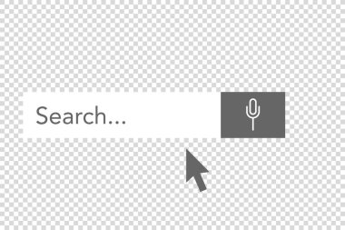 Web sitesi tasarımı için arama çubuğu sesi.