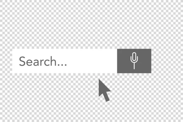 Barre de recherche voix pour la conception de site Web . — Image vectorielle