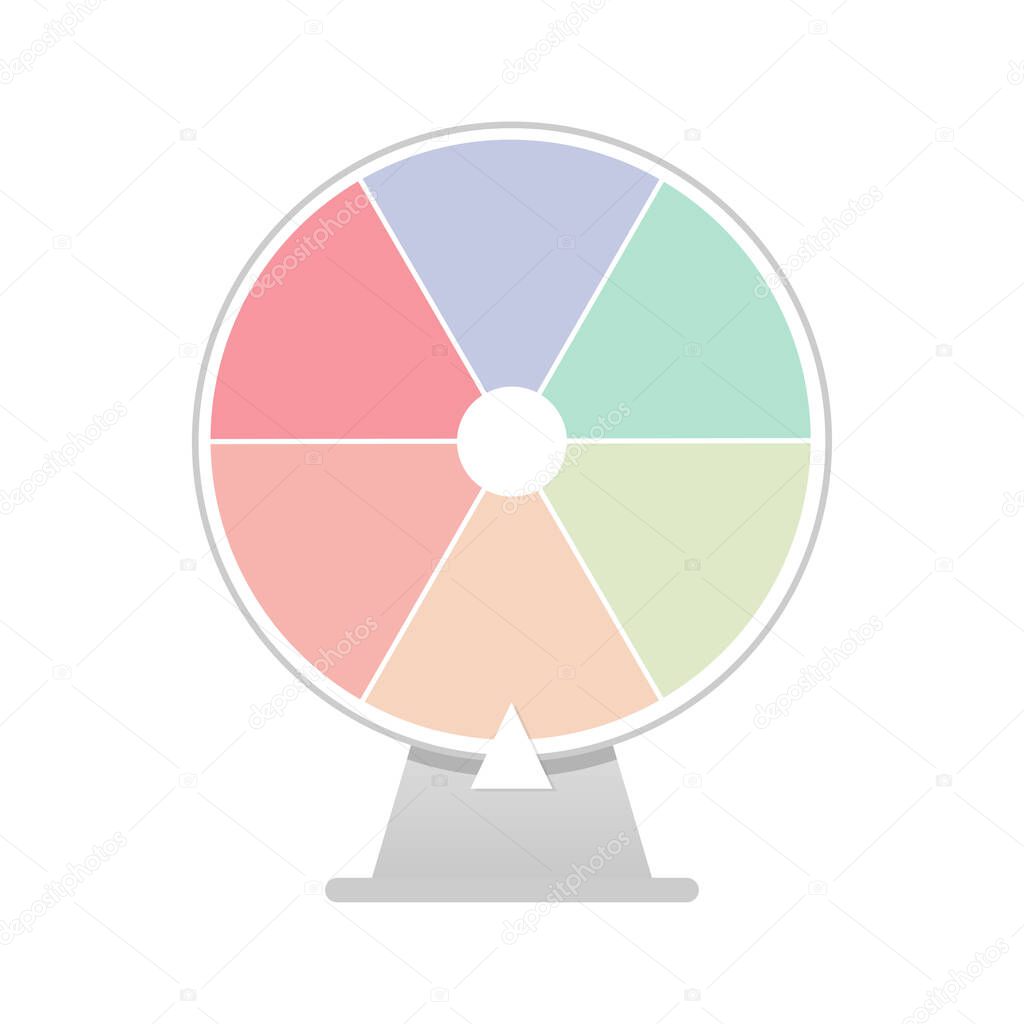 fortune spin wheel blank isolated stock vector