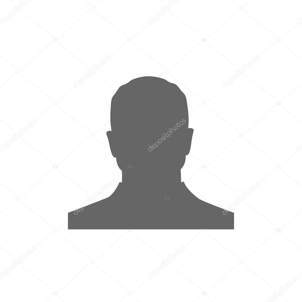 man profile person silhouette user isolated vector