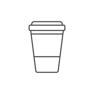 kahve kupası simgesi izole vektör illüstrasyonu
