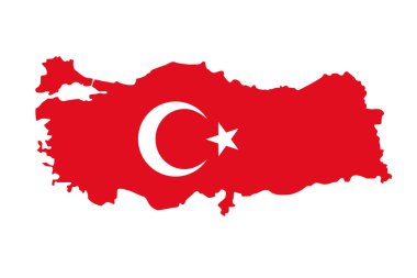 Türkçe harita konsept beyaz arkaplan vektörü