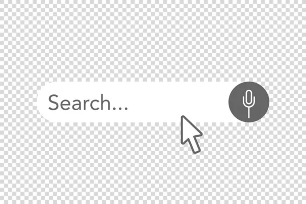 Suchleiste Stimme für Website-Design. — Stockvektor