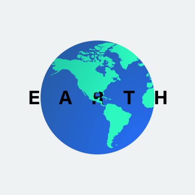globe earth modern design isolated white background vector