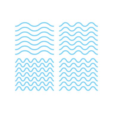 dalga su hattı soyut beyaz arkaplan vektör çizimi