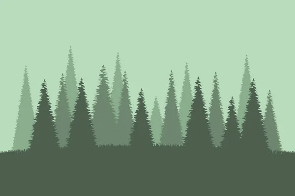 Δασική Κατασκήνωση Τοπίο Περιπέτεια Πράσινο Υπαίθρια Διανυσματική Απεικόνιση — Διανυσματικό Αρχείο