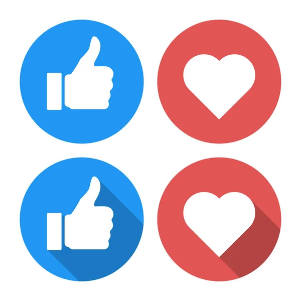 Thumb Heart Isolated Icons Vector — Stock Vector