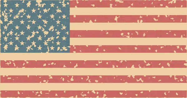 Etats Unis Drapeau Vieux Grunge Vintage Texture Vecteur — Image vectorielle