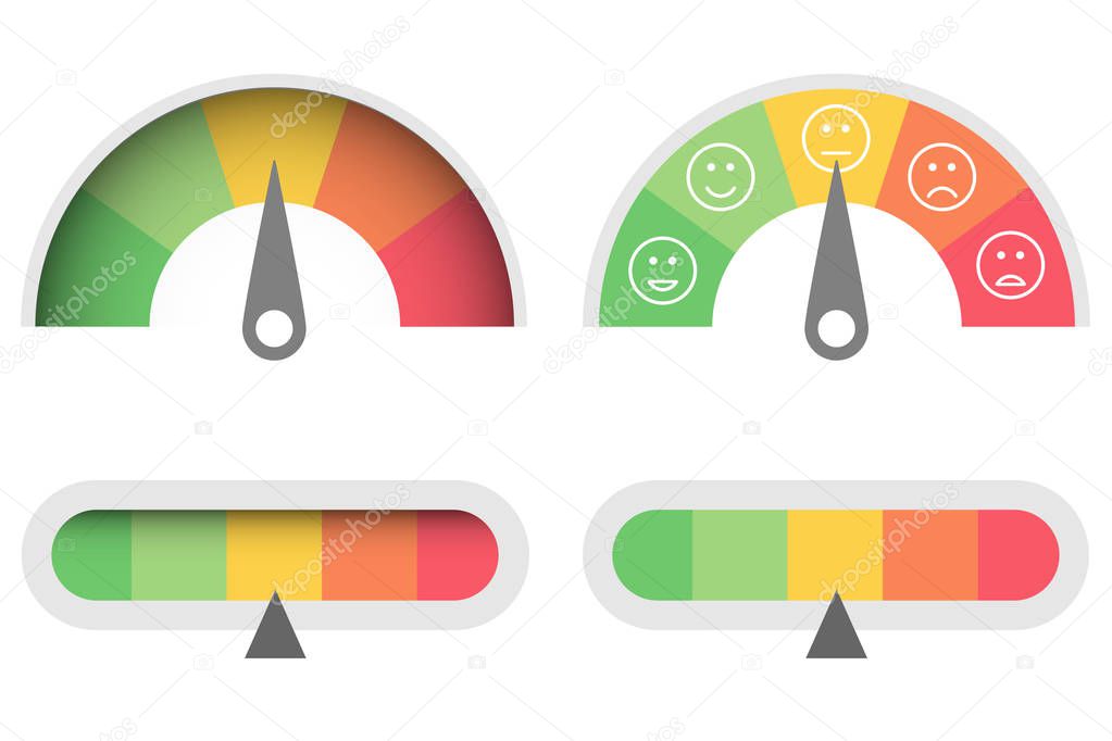 customer satisfaction quality icon review feedback vector scale