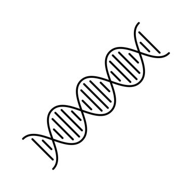 DNA genetik simgesi izole edilmiş beyaz arkaplan vektörü çizimi