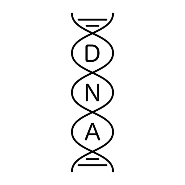 Dna Genetisk Ikon Isolerad Vit Bakgrund Vektor Illustration — Stock vektor