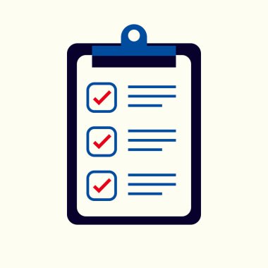 kontrol listesi vektör simgesi pano işareti düz