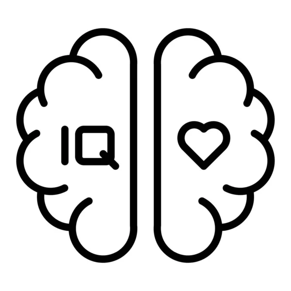 人間の脳のアイコンの心の概念絶縁ベクトル図 — ストックベクタ